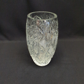 Ваза, хрусталь, h=24 см, d=14 см, винтаж, СССР. Картинка 1